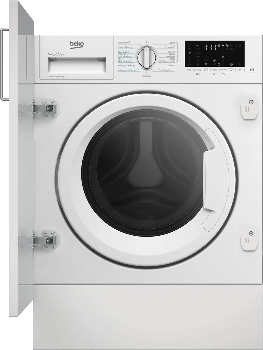 Beko WDI85DAW_IT, Capacità 8kg+5kg, classe D|A, colore White, Motore Inverter BPM