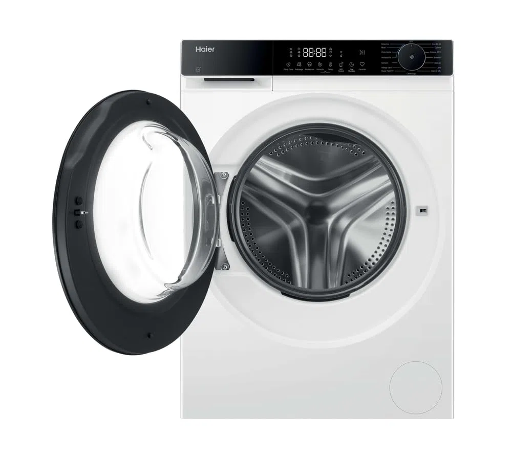 Haier X Serie 5 Lavatrice 9 Kg, Libera Installazione, Carica Frontale, Classe A-25%, 1400 Giri, Smart AI Cycle, Ciclo Refresh a Vapore, Wi-Fi con App hOn, 85x60x55.9 cm, Bianca – HW90-BP14357U-IT