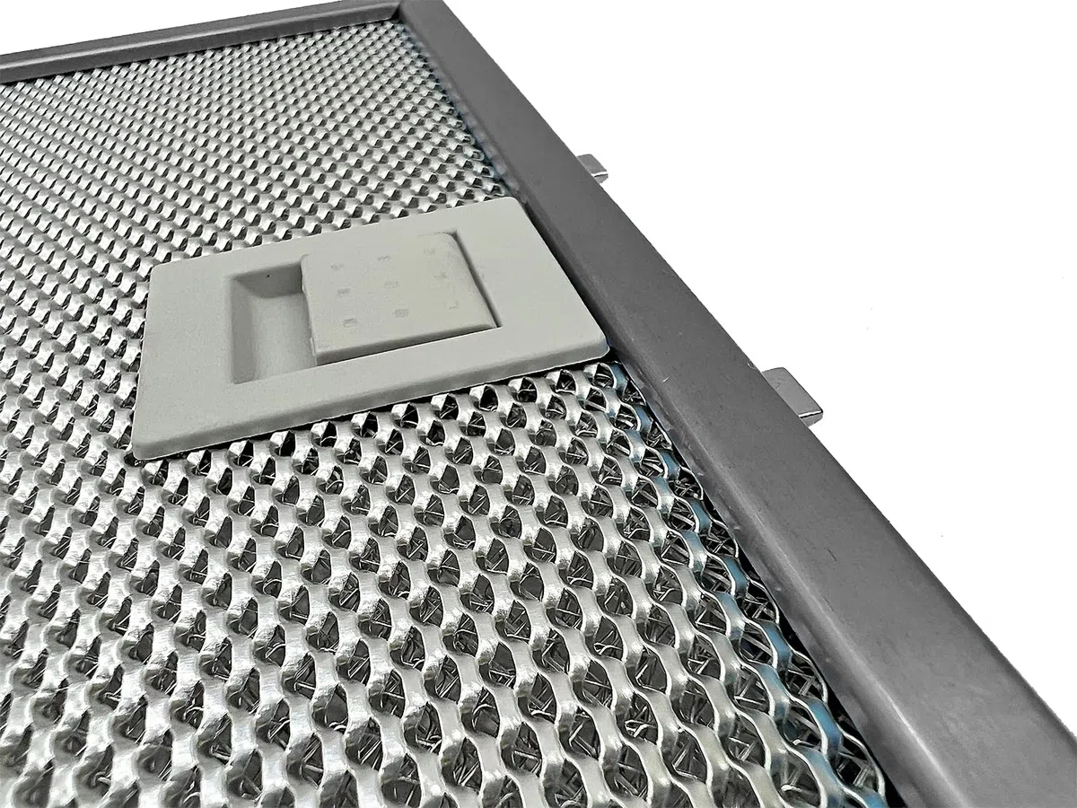 eRicambi, Coppia x2 Filtro Metallico per Cappa Compatibile con Falmec, Dimensioni 235x245x8 (mm), High Performance Filter, Pratica Maniglia di Sgancio a Innesti Rinforzati