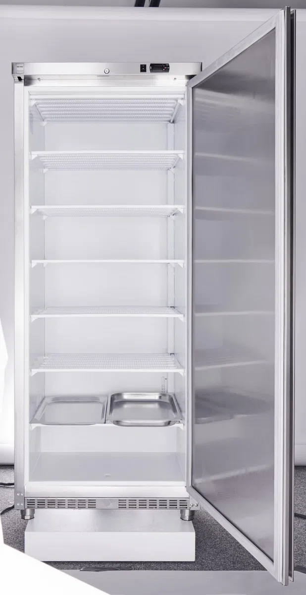 METRO Professional Congelatore GFR4600S, acciaio inox/ABS, 78 x 74 x 192.5 cm, 511 L, raffreddamento statico, 145 W, con serratura, argento