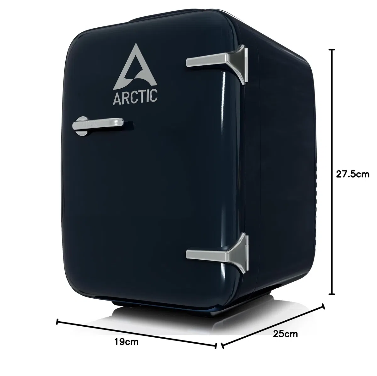 ARCTIC Fridge - Mini frigorifero da 4L per bevande e cosmetici, con funzione di raffreddamento e riscaldamento, 12 V DC e 220 V AC, ideale per auto, ufficio, campeggio e viaggi, spina EU – Blu