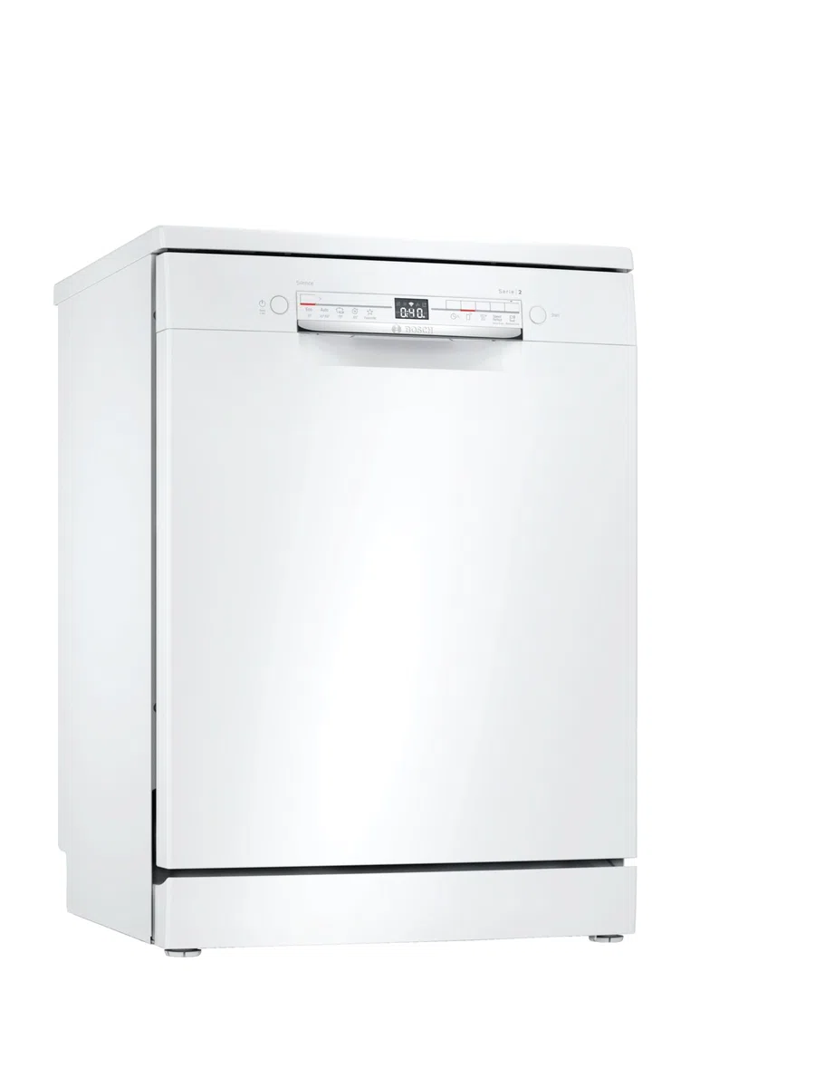 Bosch SMS2ITW33E Serie 2, Lavastoviglie da libera installazione, Home Connect, Assistente al lavaggio, Programma preferito, EcoDosage, Bianco, 60cm
