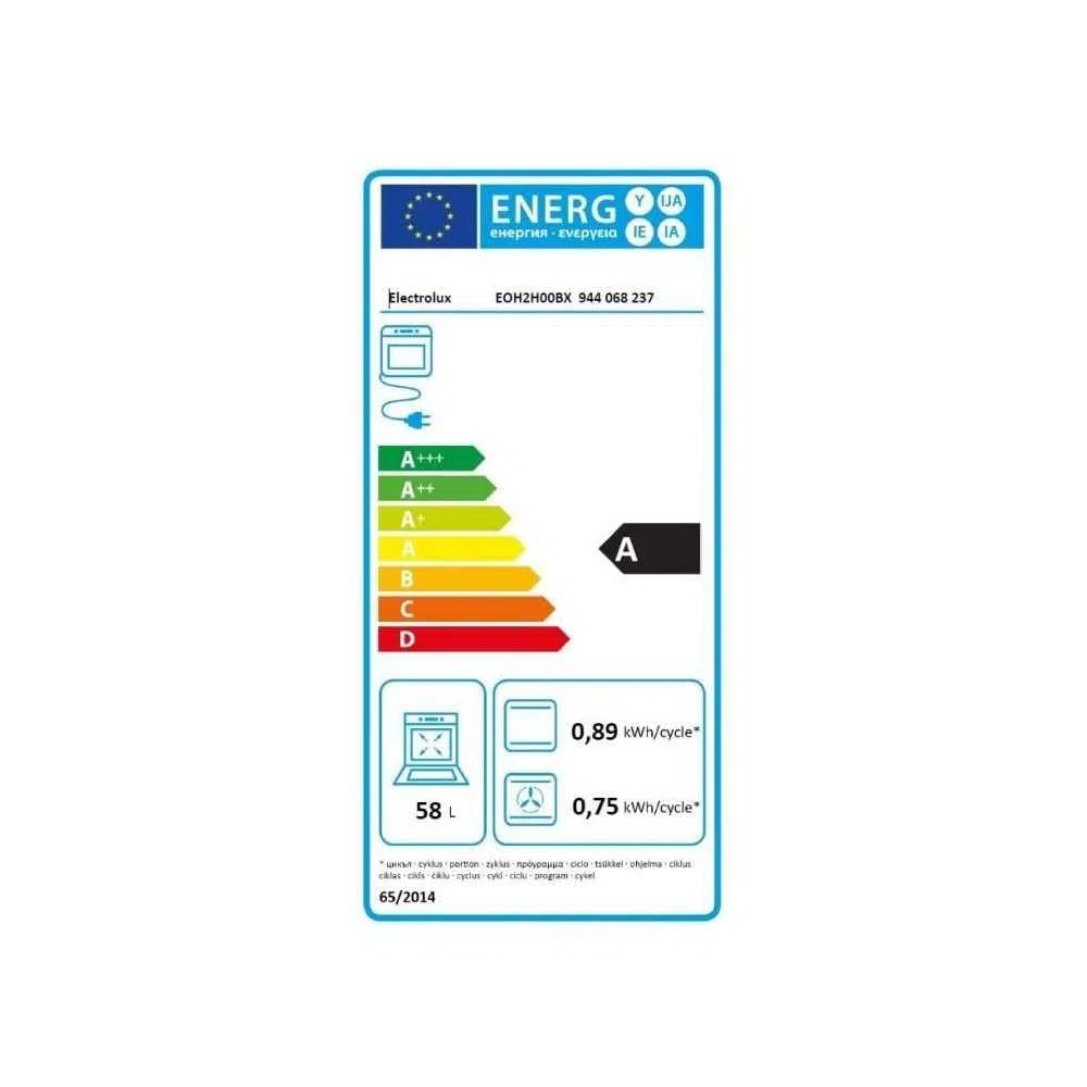 Electrolux EOH2H00BX Serie 300 Forno da Incasso Multifunzione 58 L Acciaio Inox