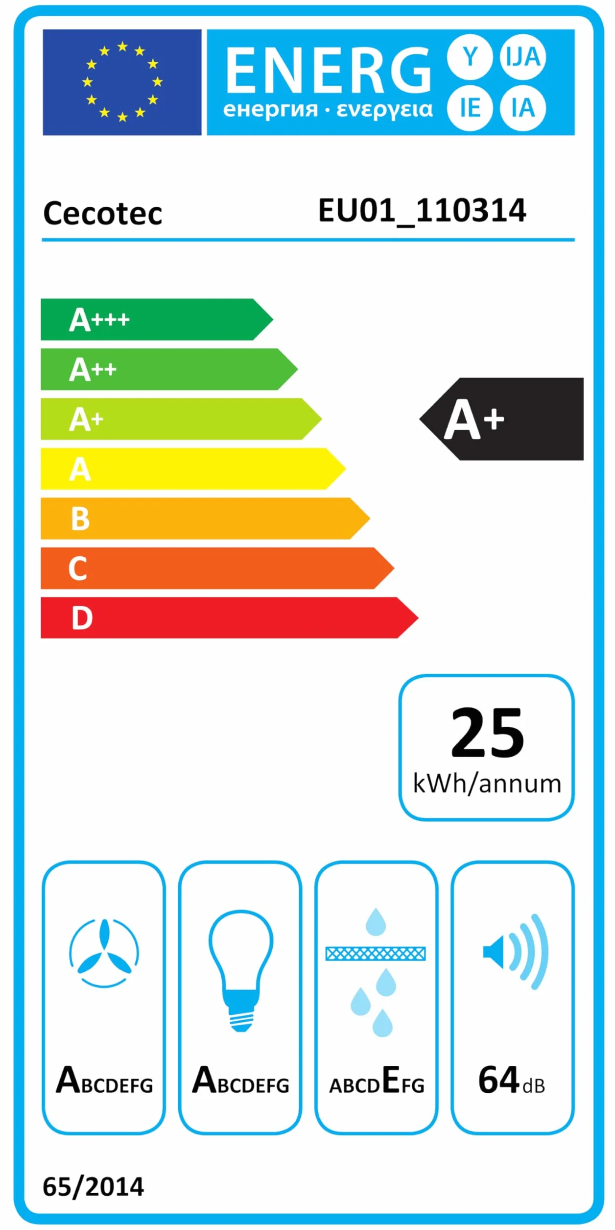 Cecotec Cappa a Isola Rotonda 38 cm Bolero Flux CRE 385500 Black A+. Portata 591,2 m³/h, Motore DC, Comandi Elettronici, Filtro Carbone, Classe A+, Finitura Acciaio Nero