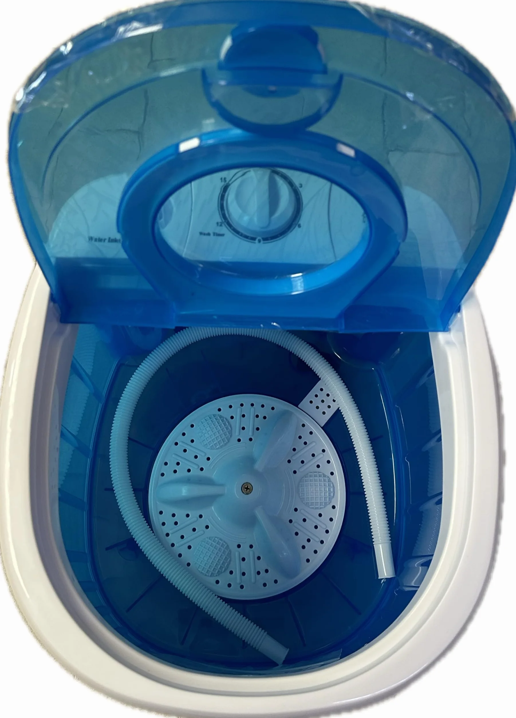 DCG Eltronic ML5950 Portatile Caricamento dall'alto 2kg Blu, Bianco lavatrice