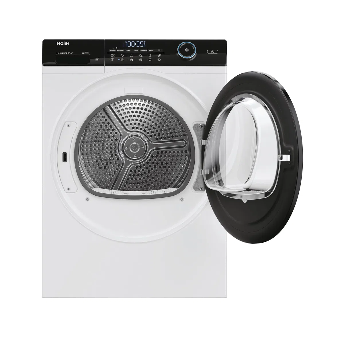 Haier I-Pro Serie 5 Asciugatrice 8Kg, Libera Installazione, Carica Frontale, Classe C, Motore Inverter, ABT, I-Time, Partenza Programmabile, Vapore, AxLxP 84,5x59,5x67,5 Bianca - HD80-A3959-S