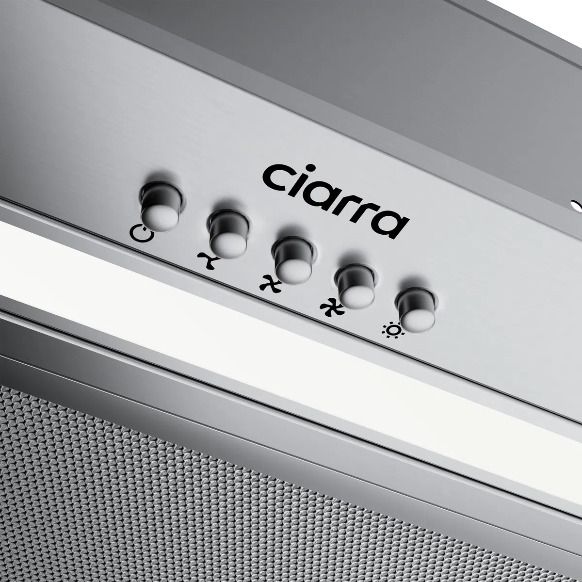 CIARRA Cappa aspirante da incasso Modulo ventilatore 52 cm Scarico aria Cappa da incasso Cappa aspirante 300 m³/h Aspiratore efficiente Cappa di scarico Filtro ai carboni attivi compatibile CBCF005