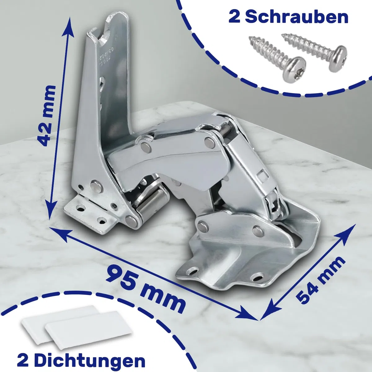 Bosch Siemens Miele Electrolux Cerniere Frigorifero Incasso 2 Pezzi con Viti e Tappi 00481147 481147 5546050 407131425/8