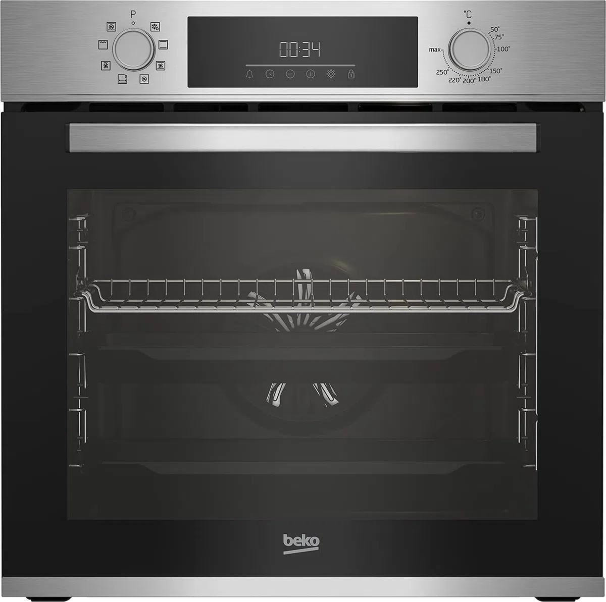 Beko BBIM12300X b300 - Forno da incasso, 60 cm, volume 72 l, pulizia a vapore SteamShine, 8 tipi di riscaldamento, AeroPerfect per cottura uniforme, forno multifunzione, acciaio inossidabile