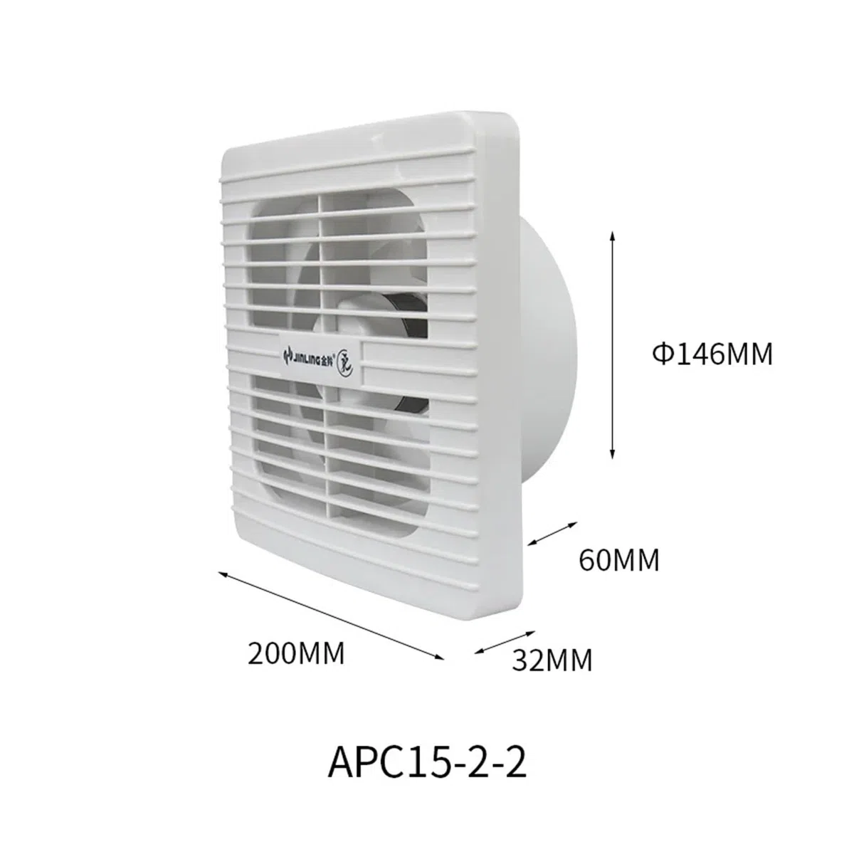 Ventola di Scarico, 4/6/8 Pollici Estrattore Elettrico Ventilatore Di Scarico Aria Ventilatore Bagno Cucina Wc Finestra Parete Tubo Condotto La Di Scarico In Linea(6inch)