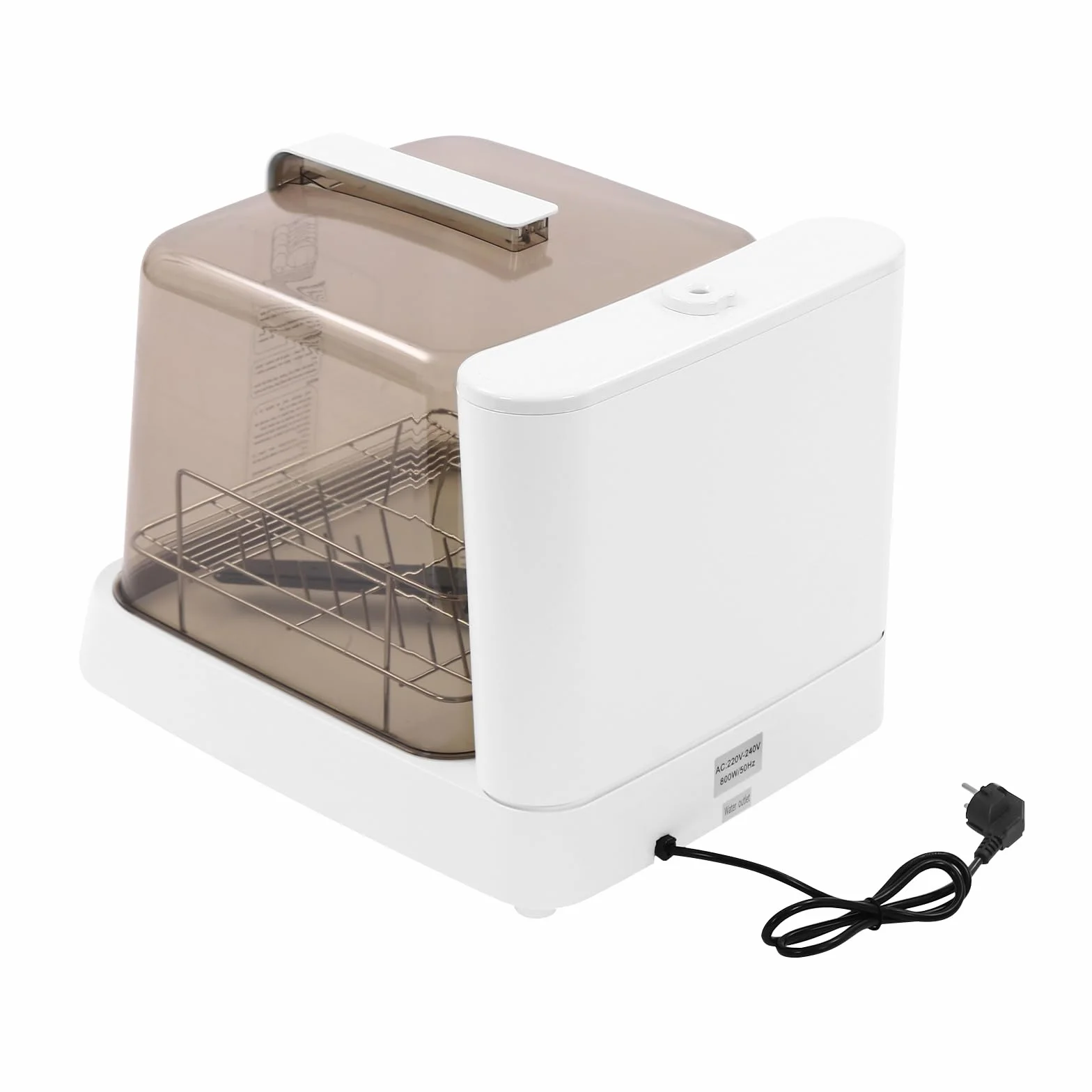 Mini lavastoviglie autoportante, piccola lavastoviglie da tavolo con /senza collegamento dell'acqua, serbatoio dell'acqua da 6 l, lavabile per campeggio, camper, barche, dormitori