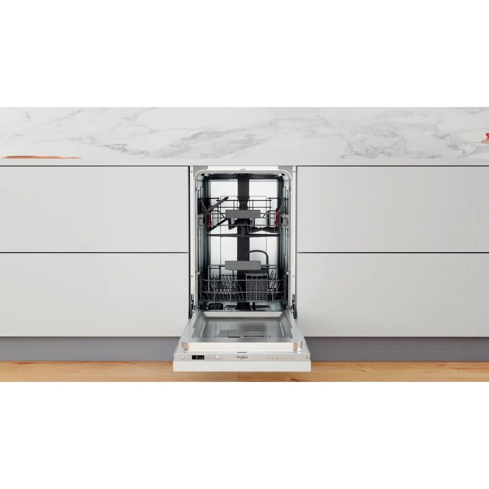 Whirlpool WSIC 3M27 - Lavastoviglie slim da 45 cm, 10 coperti, classe A++, Sesto senso