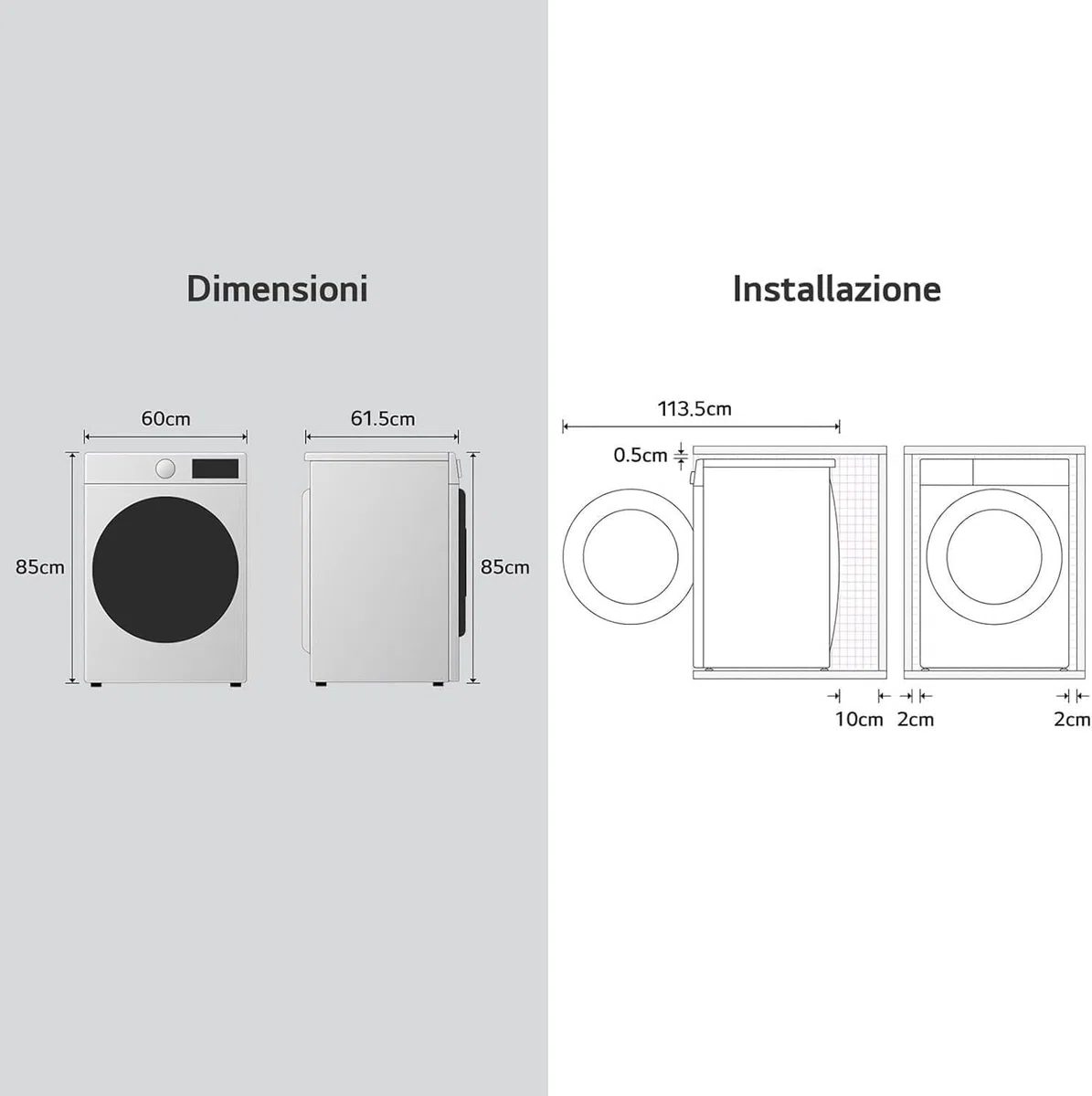 LG F4R3013NSWB Lavatrice a Carica Frontale 13kg 1400 giri AIWash Classe A-20% Motore Direct Drive