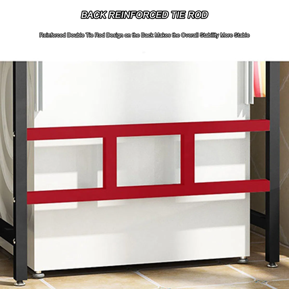 Scaffale sopra La Lavatrice Asciugatrice da Pavimento per Uso Domestico Lavastoviglie Scaffale per Lavatrice per Bagno Cucina Balcone Lavanderia B,70 * 60 * 95CM