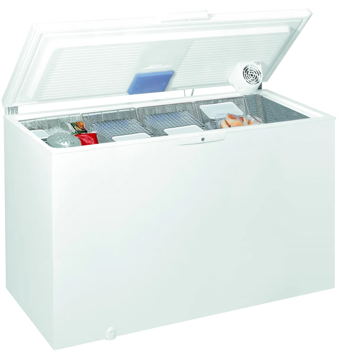 Whirlpool WHE39392 T - Congelatore A Pozzetto 394 Litri Classe Energetica E. Congelatore A Pozzetto Grande, Dimensioni: 91,6x140,5x69,8 cm Ideale Per Famiglie Grandi.