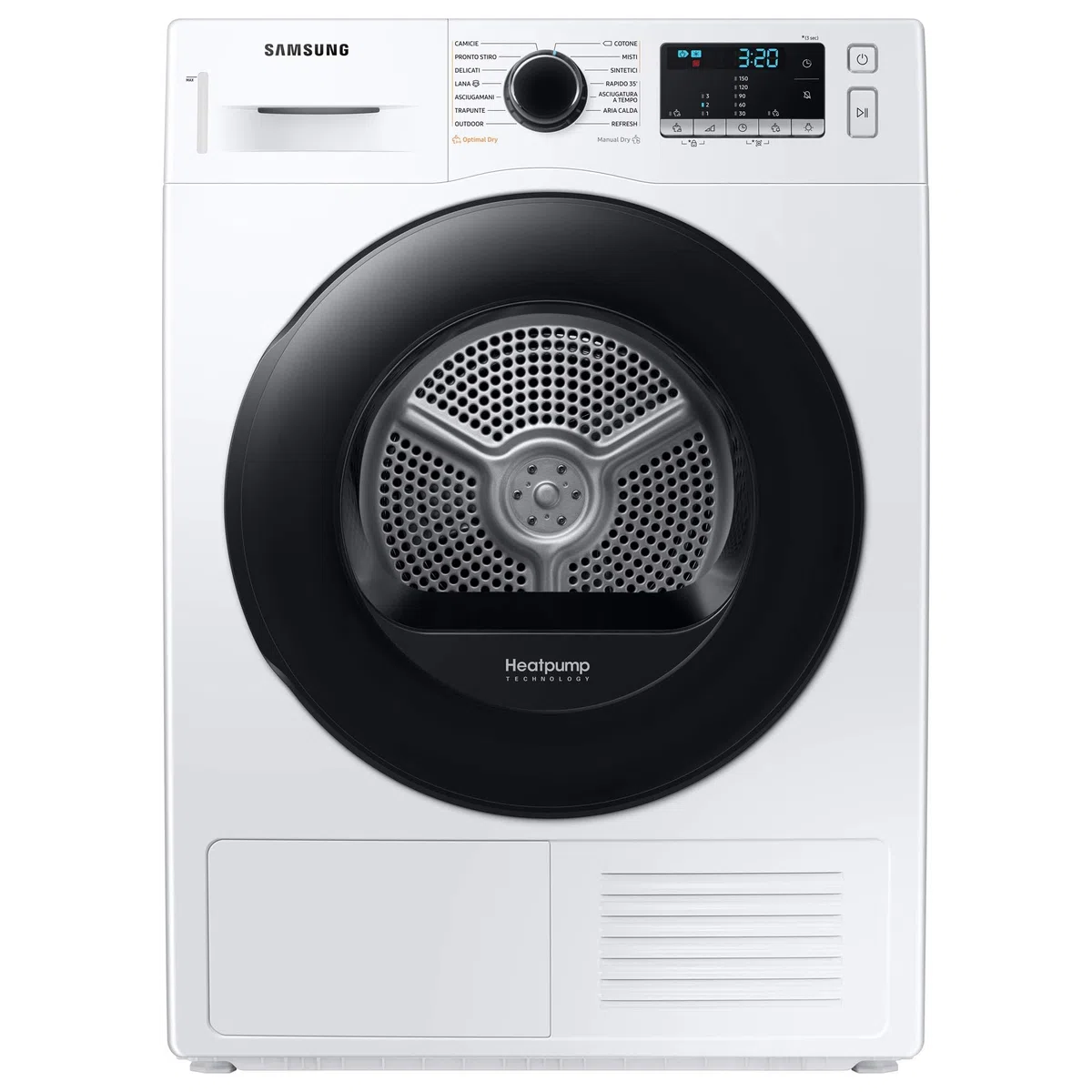 Samsung Asciugatrice DV90T5240AT/S3, 9 Kg, a pompa di calore, 60 x 85 x 60 cm, Porta Reversibile, Libera installazione