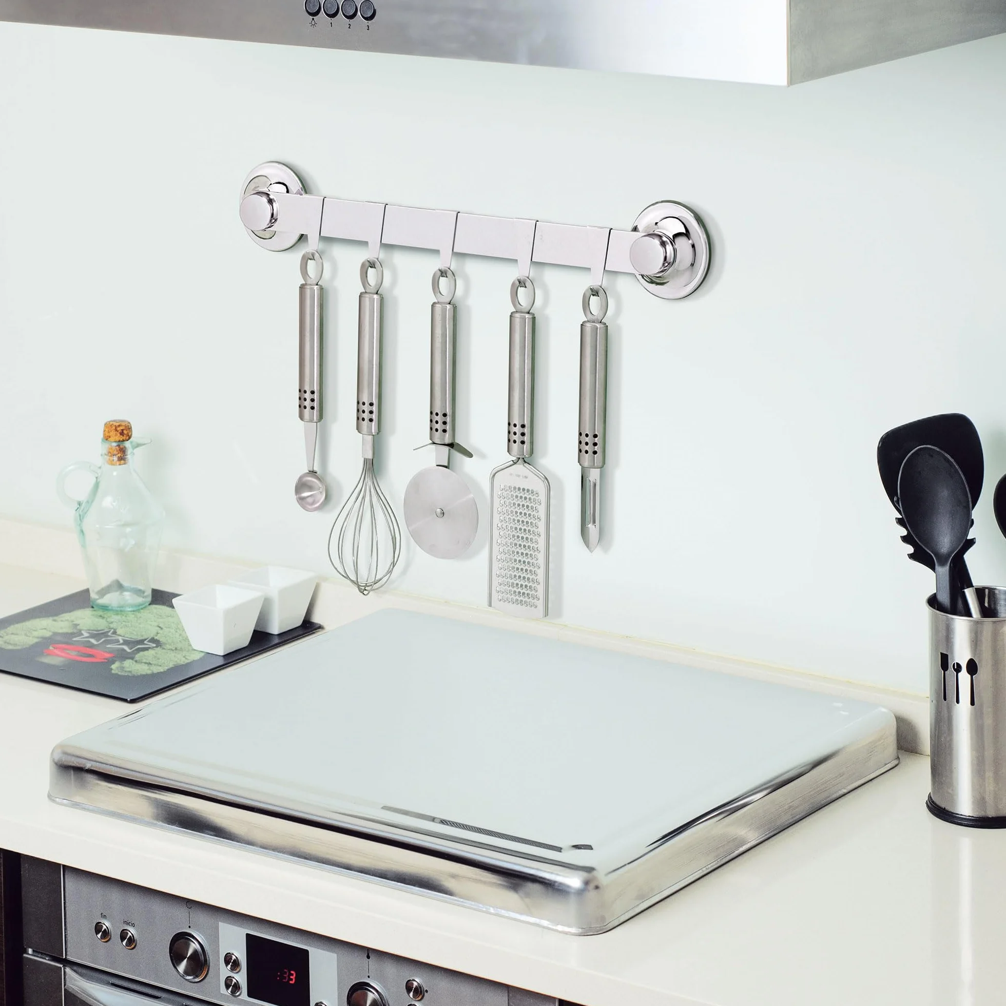 Jocca, Protezione Piano Cottura in Acciaio Inox, 52,5 x 60,5 x 5,5 cm