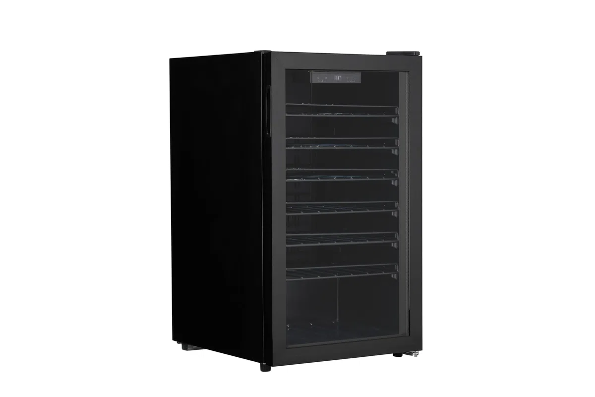 METRO Professional Cantinetta Refrigerata per Vino GWC2052, Acciaio Inox/vetro, 49 x 57.5 x 85.5 cm, 52 bottiglie, 126 L, Termostato Digitale