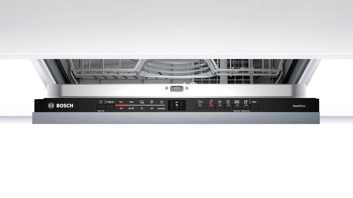 Bosch SMV2ITX16E Serie 2, Lavastoviglie da incasso a scomparsa totale, Home Connect, Diagnostica da remoto, Assistente al lavaggio, Programma Preferito, InfoLight, 50db, 60 cm