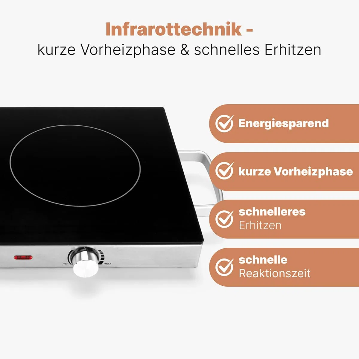 ProfiCook Piastra a infrarossi 2800 Watt vetroceramica acciaio inox