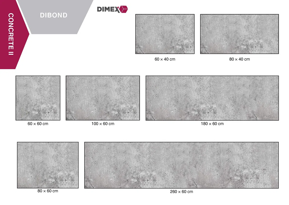 Pannello da cucina composto da cemento II 80 x 40 cm | paraspruzzi cucina per lavello | Qualità premium in alluminio Dibond, spessore 3 mm – Made in EU | colla inclusa