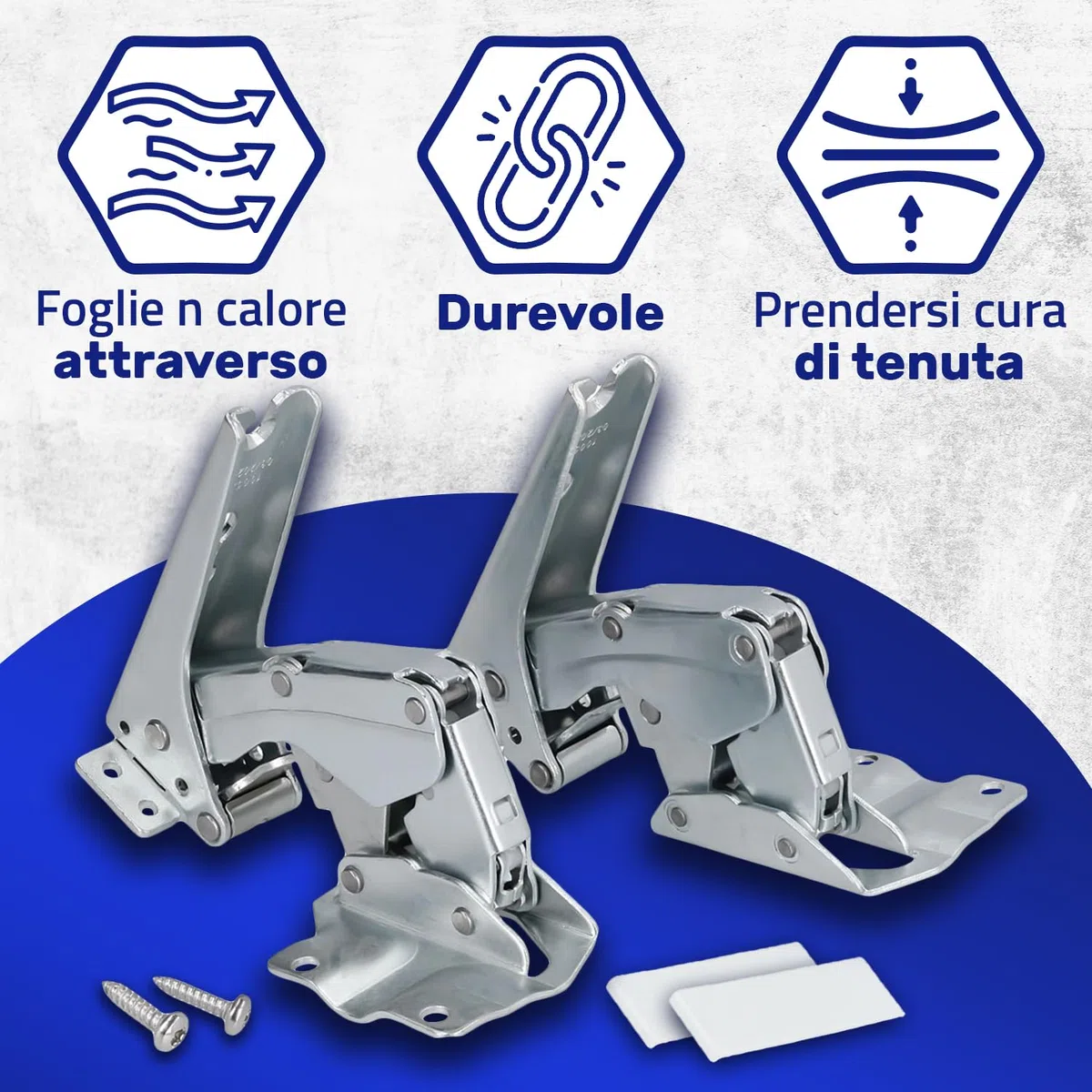 Bosch Siemens Miele Electrolux Cerniere Frigorifero Incasso 2 Pezzi con Viti e Tappi 00481147 481147 5546050 407131425/8