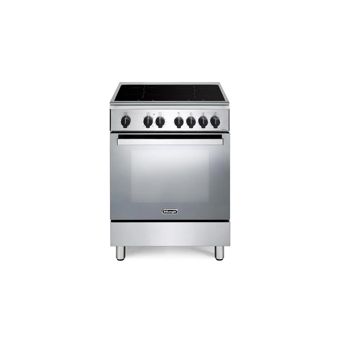 De Longhi DMX 64 IN ED - Cucina a induzione con forno elettrico ventilato, 60x60 cm, Classe A, Inox