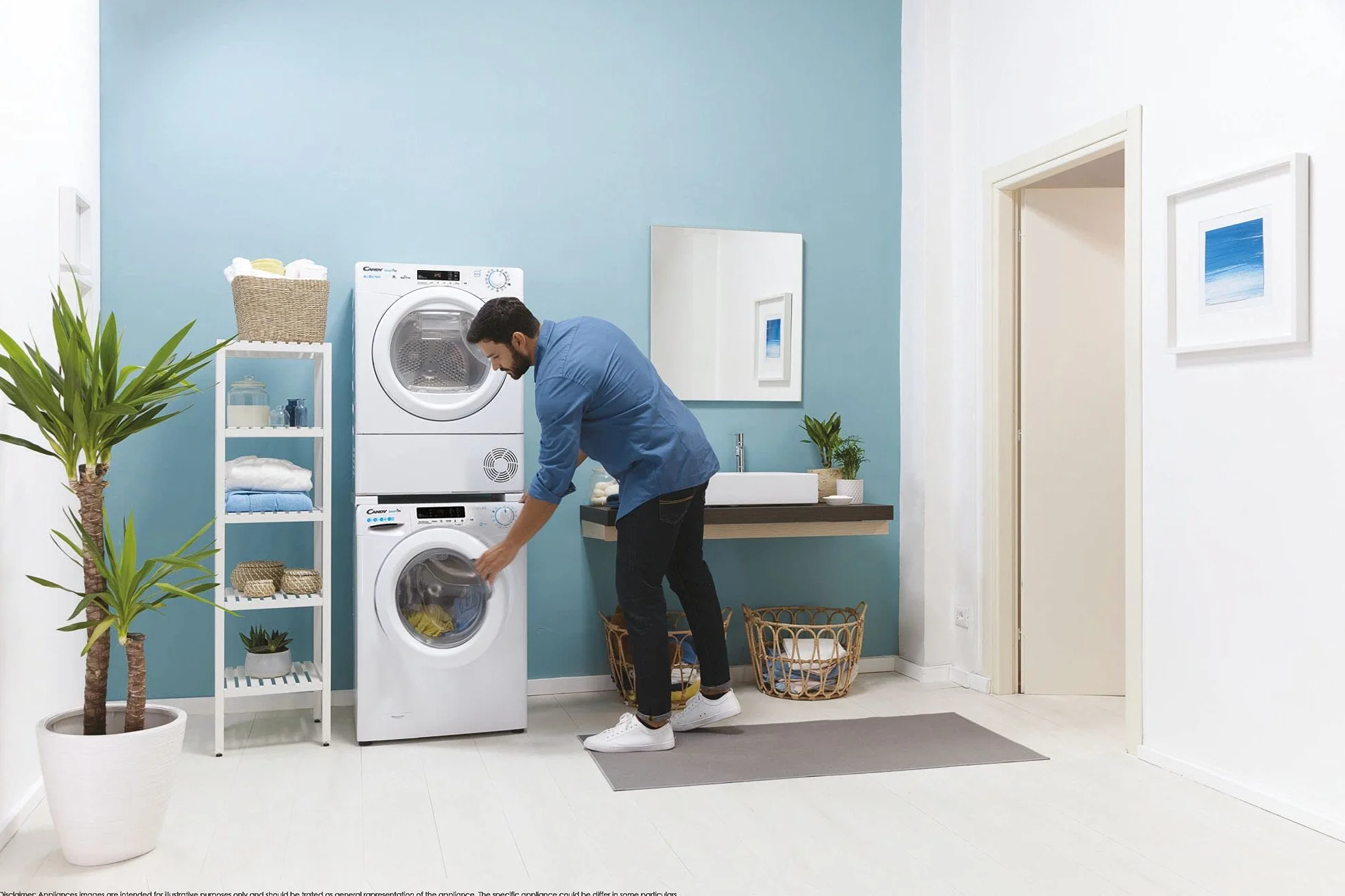 Candy Smart Pro Asciugatrice 8 Kg a Pompa di Calore, Libera Installazione, Classe A+++, Wi-Fi + BLE, Controllo da App, Programma Ciclo Lana, 58,5 x 59,6 x 85 cm, Bianca - CSOE H8A3TE-S