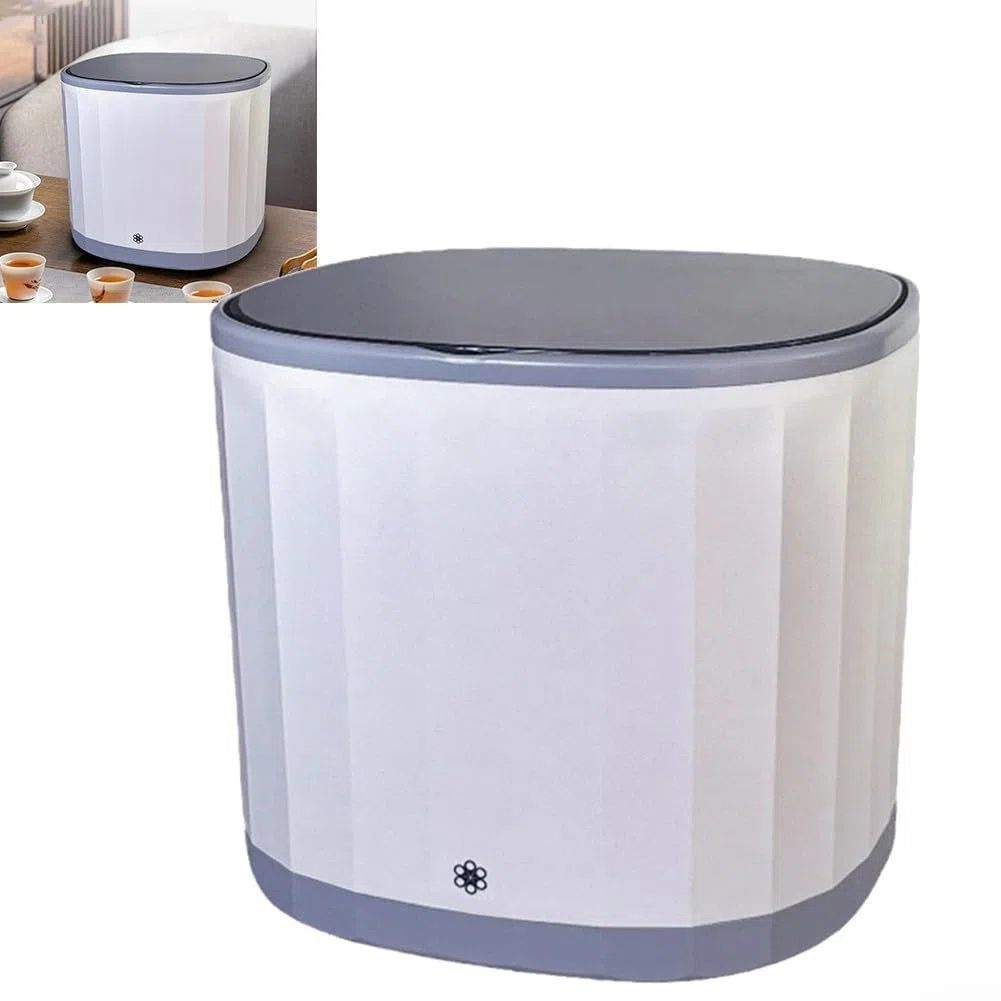 Mini lavastoviglie portatile da banco con portabicchieri interno, ricaricabile tramite USB, per ufficio e studio
