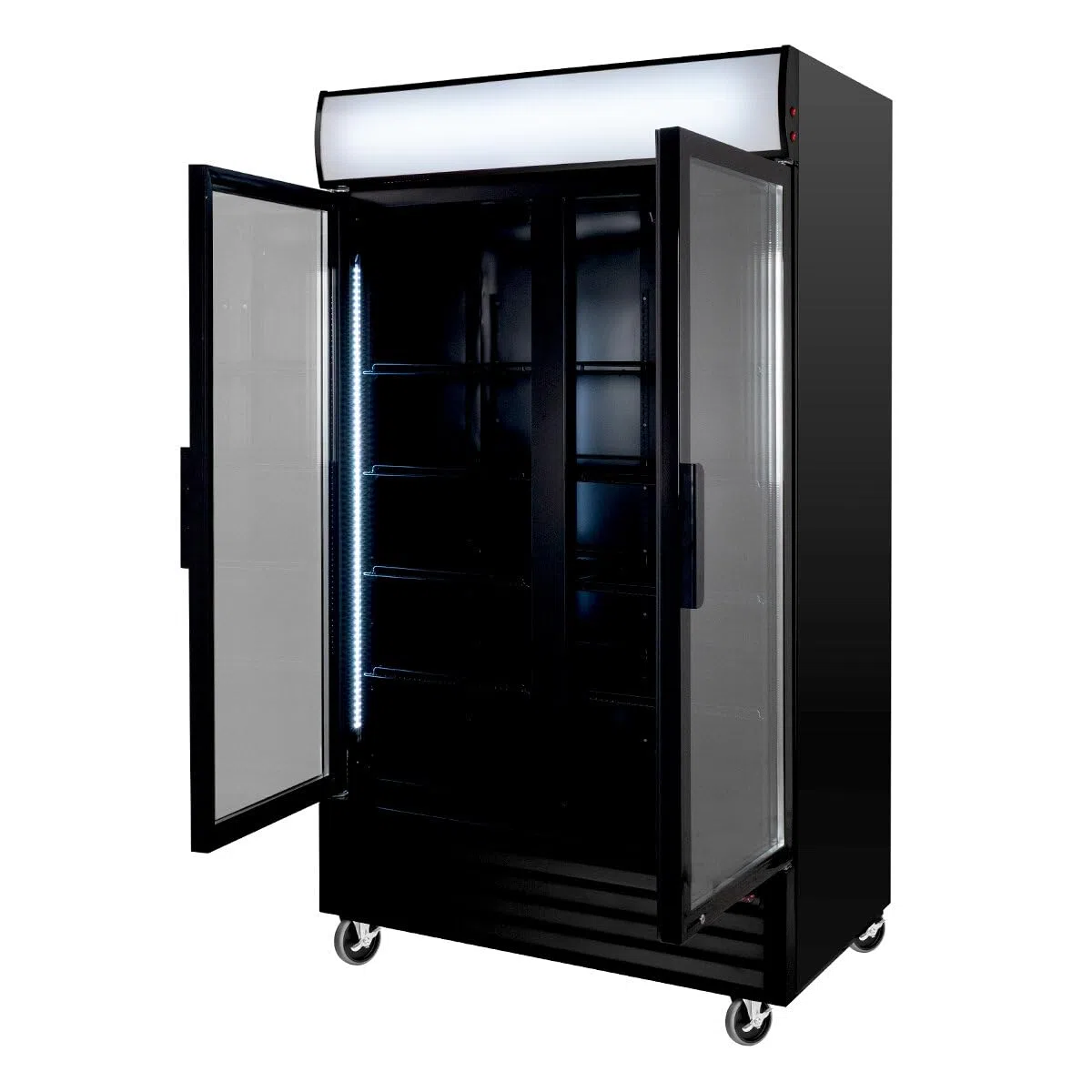 GastroHero Frigorifero per bevande ECO 1000 con ante a ribalta e luce