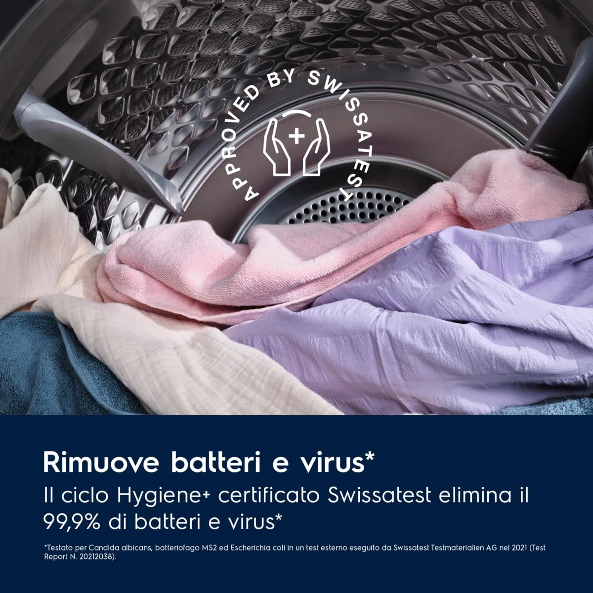 Electrolux 700 DelicateCare EW7H39B – Asciugatrice a pompa di calore 9 kg, Classe B, motore Inverter, programma Hygiene, funzione MixCare per capi misti, luce interna LED