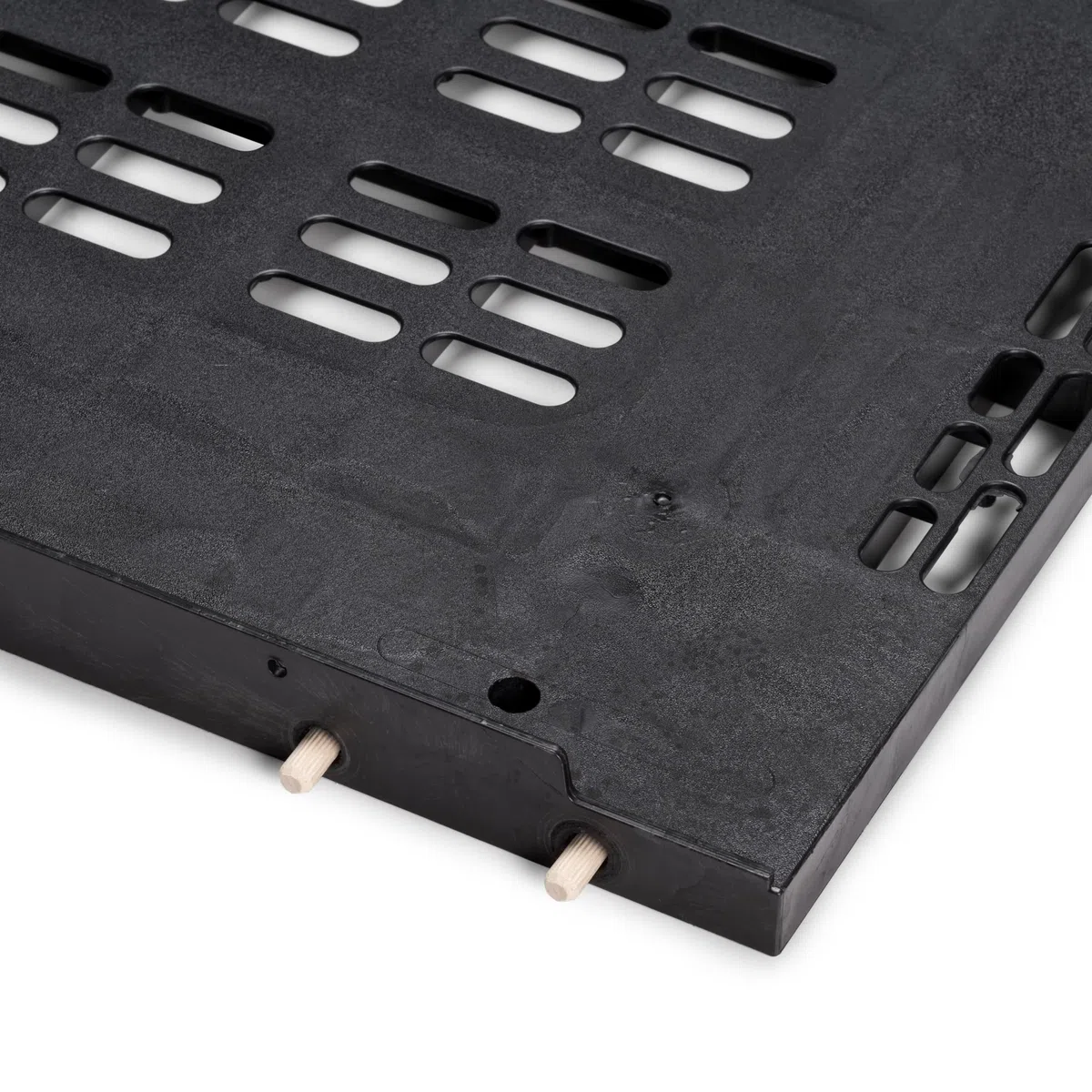 Emuca - Base per Frigorifero Integrato En Modulo di Cucina di 60cm ed Espessore di pannelli 18mm, Tecnoplastica, Nero