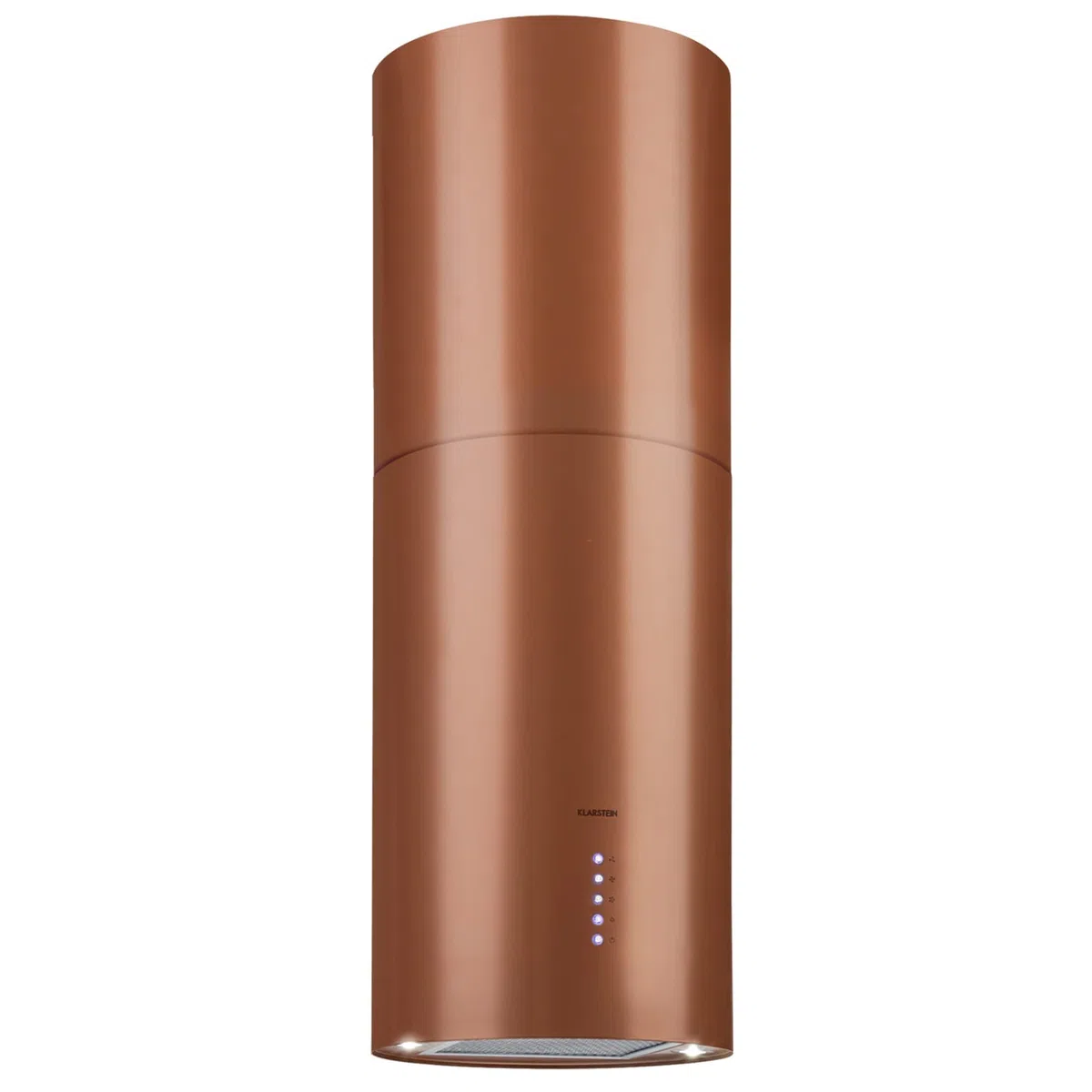 Klarstein Cappa Isola, Cappa Cucina con Timer, Flusso d'Aria di 650m³/h, Cappa per Isola Cucina con 3 Modalità e Design Candelabro Rame
