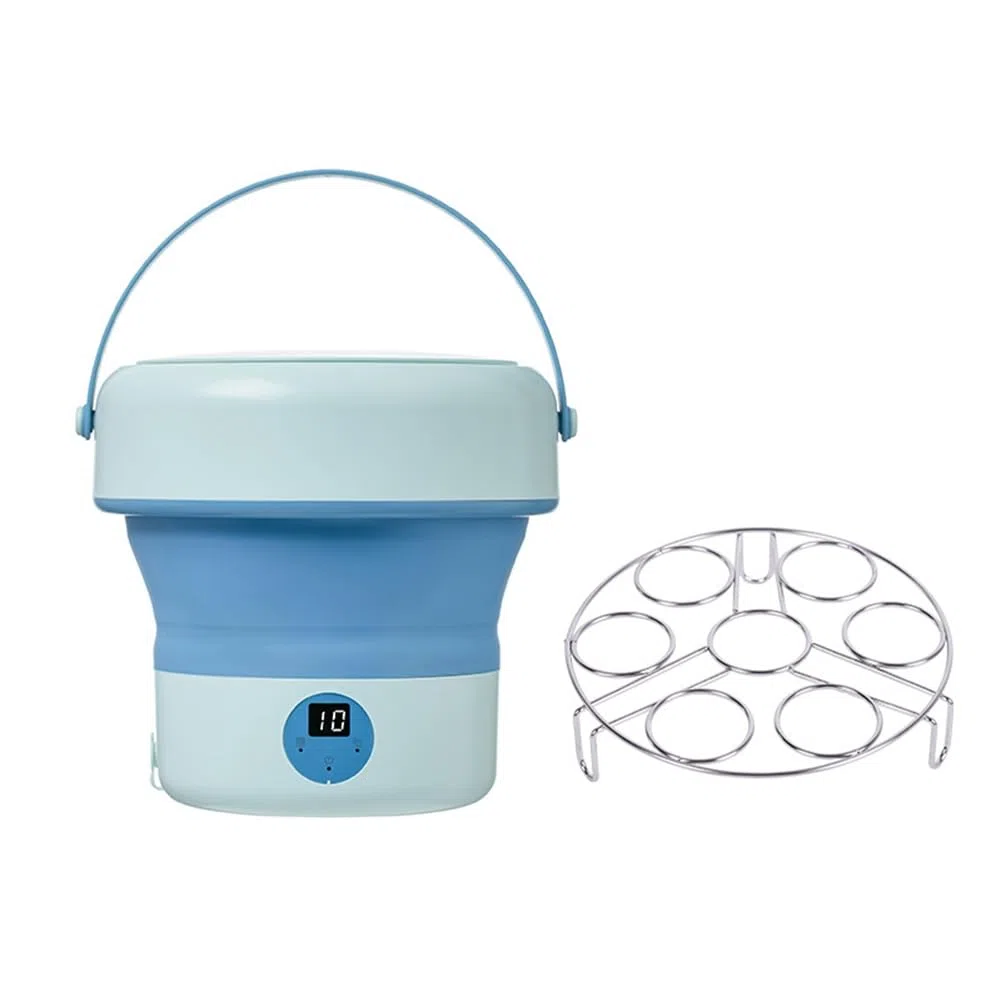 Spina UE Mini Lavastoviglie Pieghevole Turbo Detergente Blu