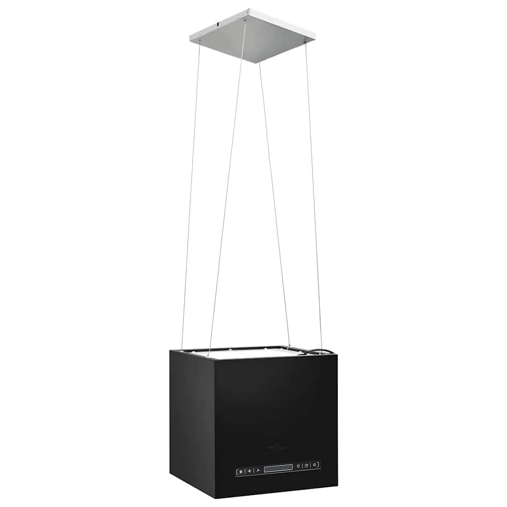 Cappa a isola sospesa con sensore touch LCD 37 cm in acciaio rivestito