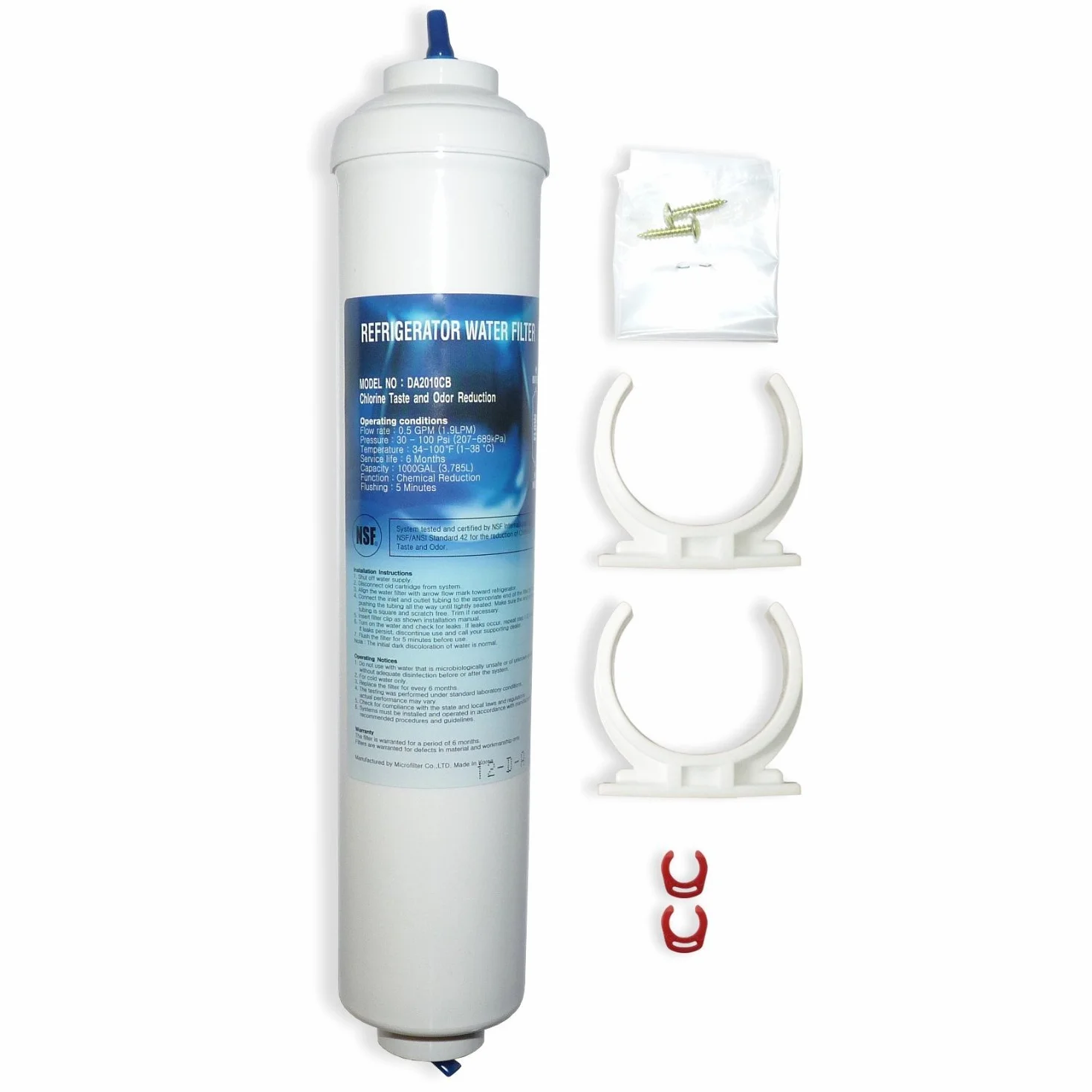 2 x Microfilter DA2010CB - filtro d'acqua per frigoriferi Samsung DA29-10105J - HAFEX/EXP / LG 3890JC2990A
