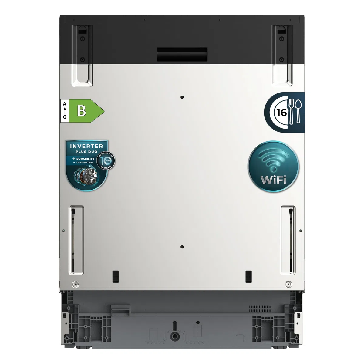 Cecotec Lavastoviglie Incasso 60cm 16 Coperti WiFi Bolero Aguazero 8700 Full-BI Connected. Motore Inverter Plus Duo, 16 Programmi, Vassoio Posate, Controllo Vocale, Funzione Vapore