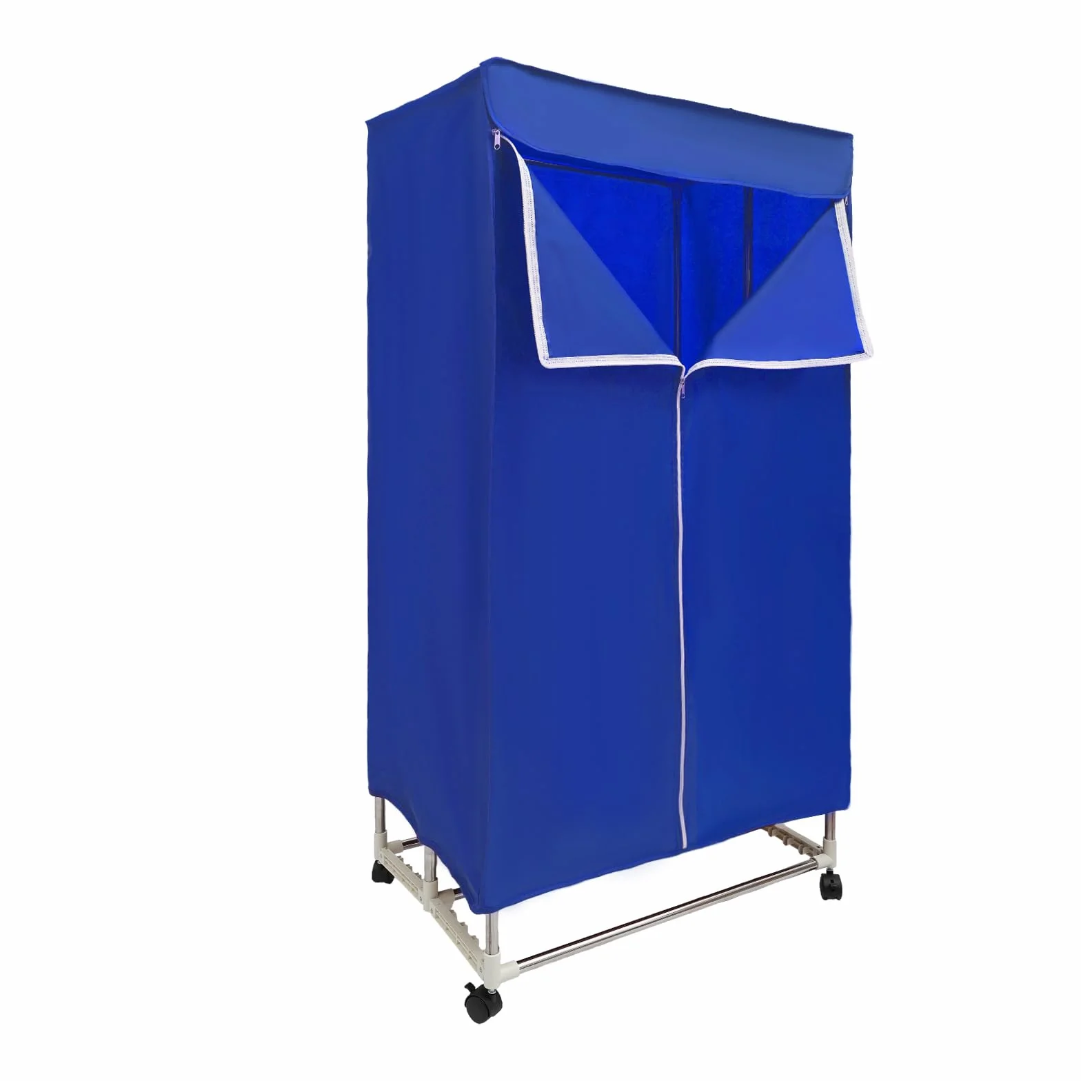 Asciugatrice Portatile 1500W Pieghevole Asciugatrice Elettrica con Telecomando e Ruote, Capacità 30kg Asciugatrice in Acciaio Inox 70*50*150cm Asciugatrice a Ventilazione per Appartamenti e Tempo