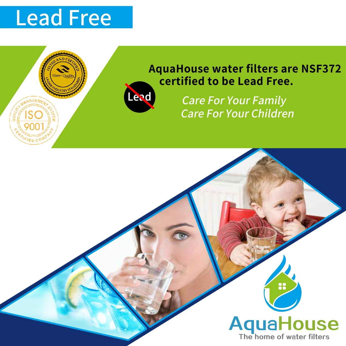 4x AquaHouse UIFH Compatibile per filtro per l'acqua Haier 0060823485A Kemflo Aicro per Haier, CDA, Firstline, frigoriferi Frigistar