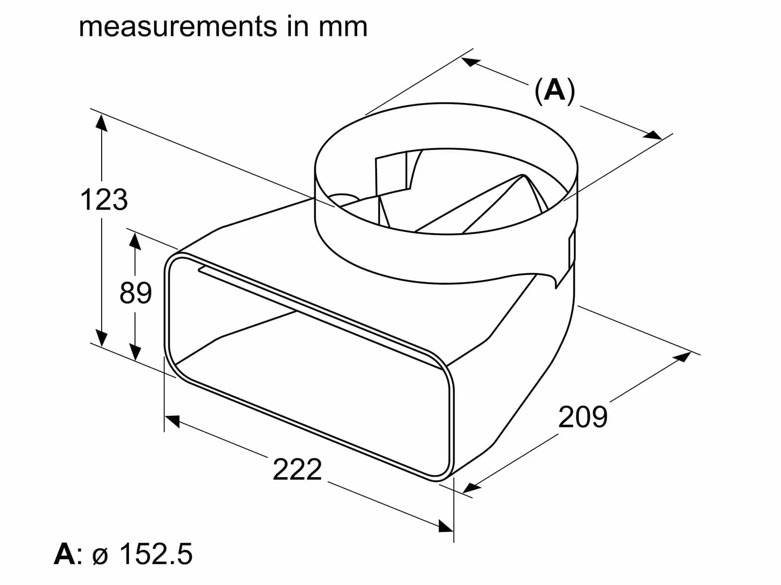 Bosch HEZ9VDSI1 Adapterstück rund-flach