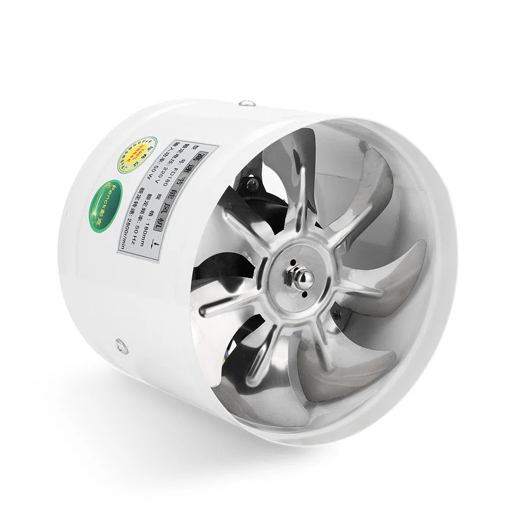 7” 50W 220V Montaggio a Parete Ventilatori di Scarico Ventola di Aerazione Ventola Ventilazione Interna Dispositivo Scarico Soffiante Silenzioso per Casa Bagno Cucina Box Auto Condotto Dell'aria