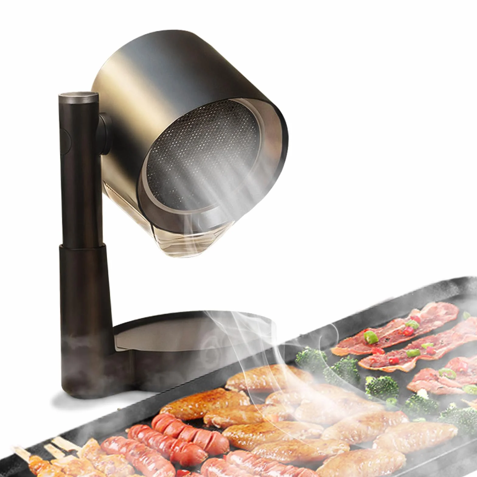 Cappa Aspirante Portatile per Cucina，Cappa Estraibile con Inclinazione, 3 Velocità, Filtro Alluminio - Senza Installazione per Casa, BBQ, Campeggio, Design Compatto e Silenzioso