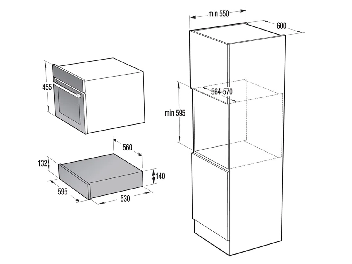 Gorenje WD1410X 19.8L 410W Acciaio inossidabile cassetti e armadi riscaldati