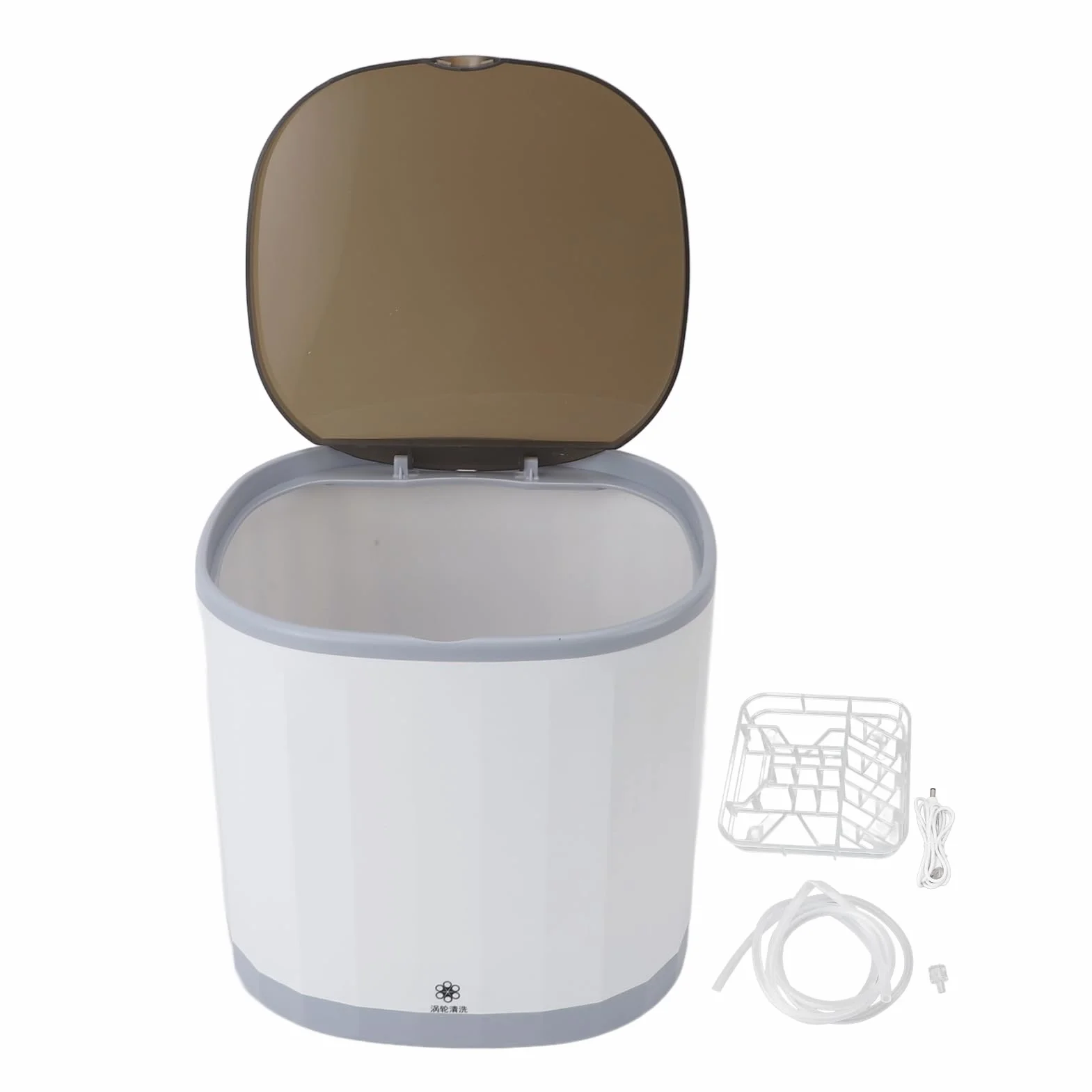 Mini Lavastoviglie Portatile, Pulizia Turbo 15 Minuti con Flusso 360 Gradi Batteria Integrata 2000mAh USB Ricaricabile per Casa Ufficio Studio