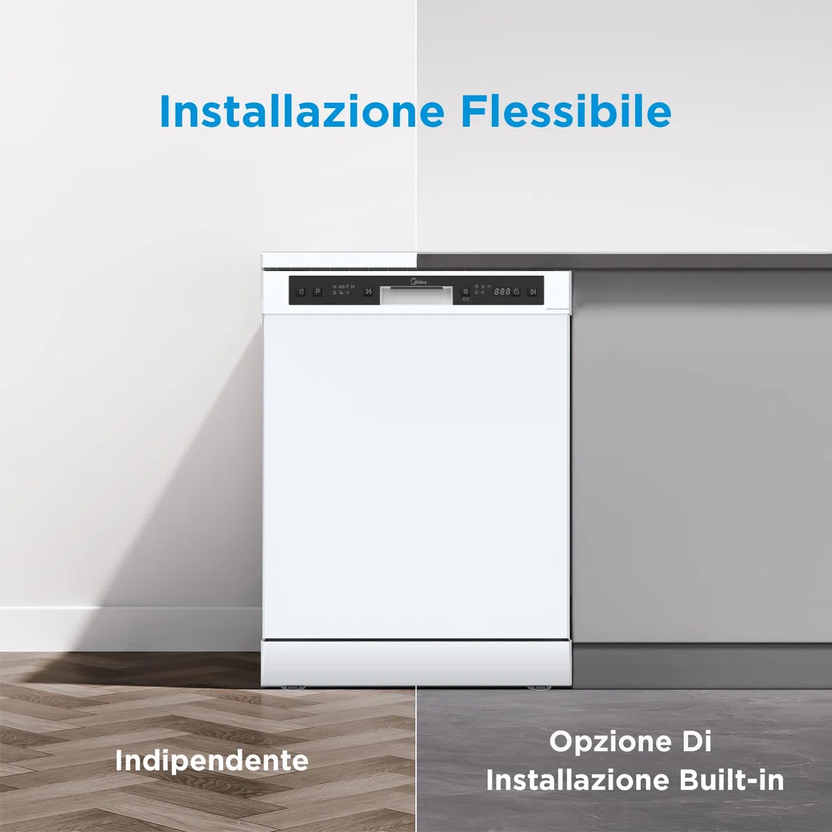 Midea MFD60S120W-HR Lavastoviglie Libera Installazione 12 coperti 6 Programmi 60 cm Bianco