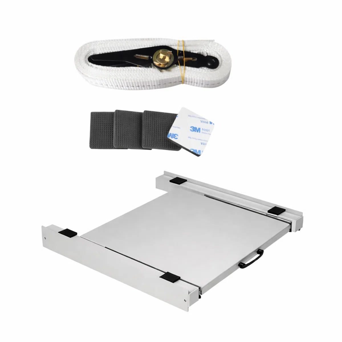 Vonia Lavatrice Asciugatrice Stack Kit - Piano di lavoro allungabile - Distanziatore per lavasciuga - Kit di impilamento per lavasciuga - Universale (Bianco)