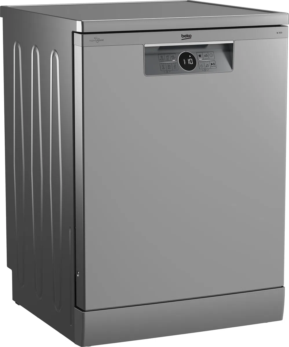 Beko BDFN15440S Lavastoviglie 60 cm Libera Installazione, 14 Coperti, Acciaio Inox, Motore Inverter ProSmart™, Classe C, 44 dBA, SelfDry, GlassShield