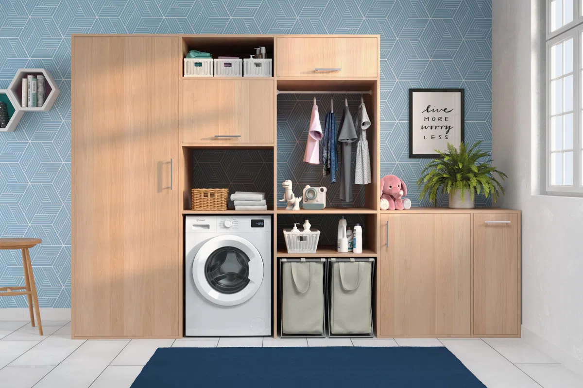 Indesit IM 640 MY TIME IT, Lavatrice 6 kg Libera Installazione Slim, Carica Frontale, Centrifuga 1000 Giri al Minuto, Dimensioni 84.5 x 60 x 44.6 cm, Classe Energetica B