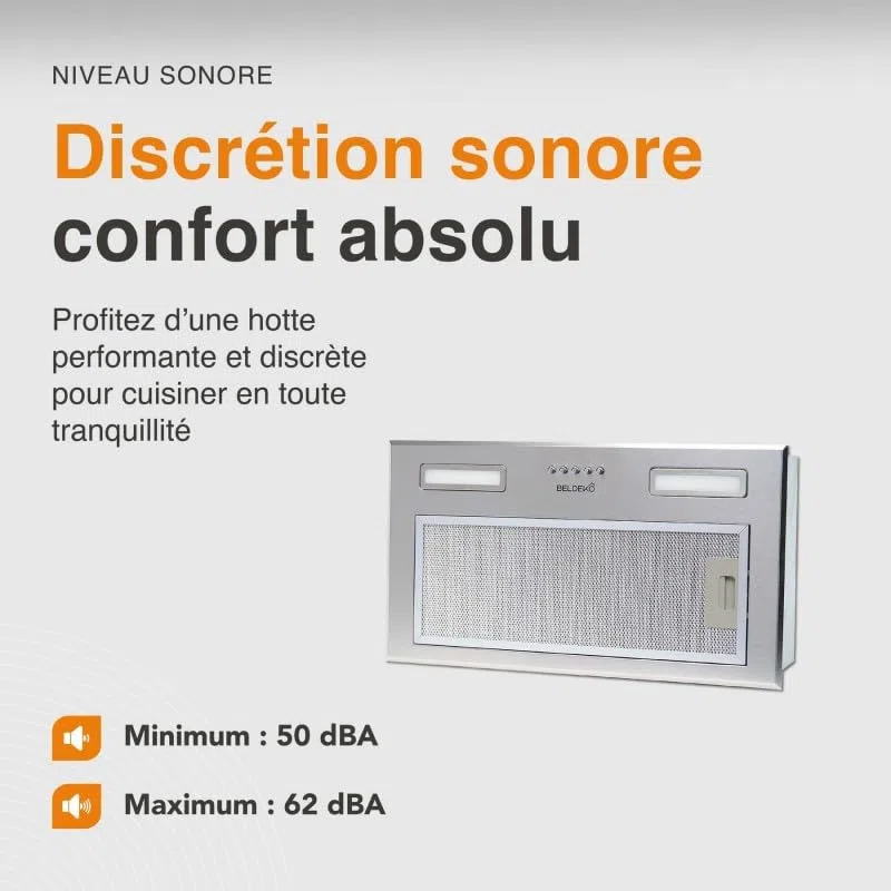 HOTTE INCASTRABILE — GRUPPO FILTRANTE INOX 52 CM | ISOS 52 XS BELDEKO