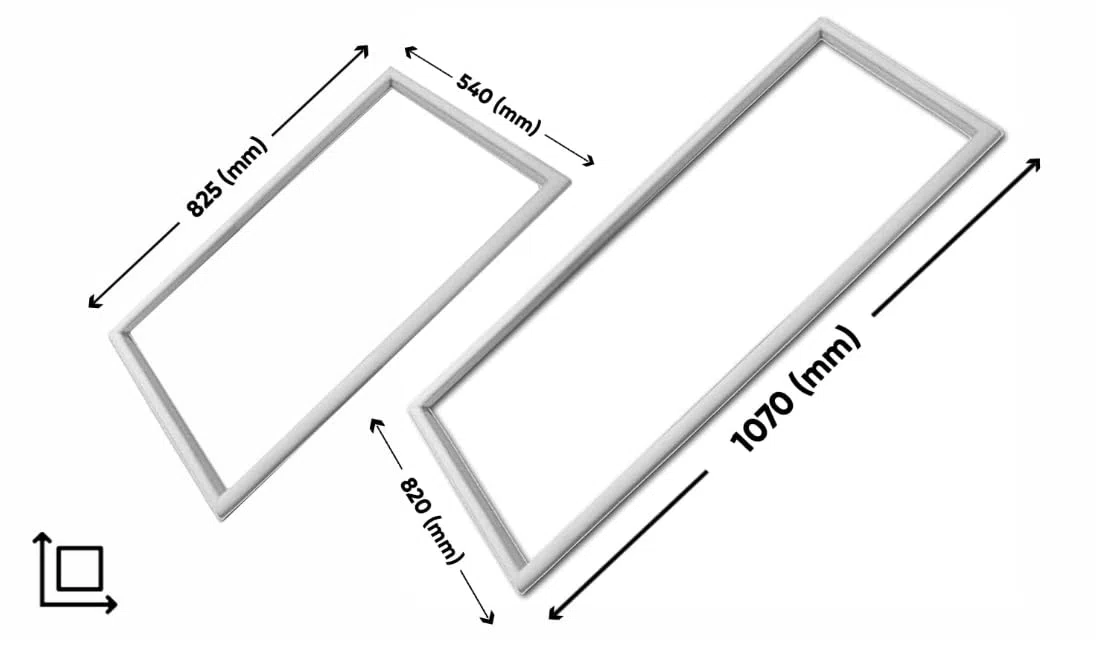 FIGEVIDA Kit Guarnizioni per Frigorifero e Congelatore, Compatibile con LG, Dimensioni Lato Frigorifero: 1070x820 (mm) Lato Congelatore: 825x540 (mm) Per Modello GRB65 ADX32663135 e ADX32663136